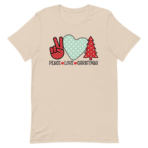 Peace Love Christmas Bella Canvas Unisex t-shirt