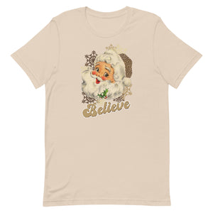 Believe Leopard Santa Unisex t-shirt