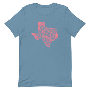 Pink Floral Texas Bella Canvas Unisex t-shirt