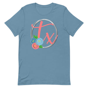 Round Floral TX Bella Canvas Unisex t-shirt