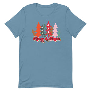 Merry and Bright Trees Bella Canvas t-shirt