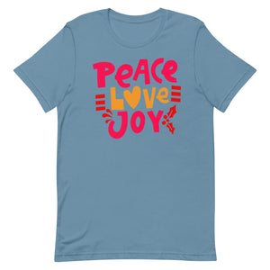 Peace Love Joy Bella Canvas Unisex t-shirt