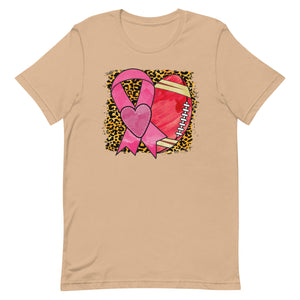 Breast Cancer Football Unisex t-shirt