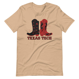 Red Raider Boots Bella canvas Unisex t-shirt