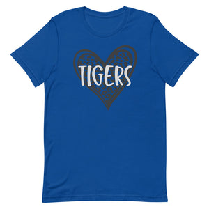 Tigers Leopard Heart Bella Canva Unisex t-shirt