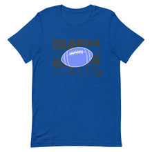 Load image into Gallery viewer, Football Mama Blue Football Bella Canvas Unisex t-shirt
