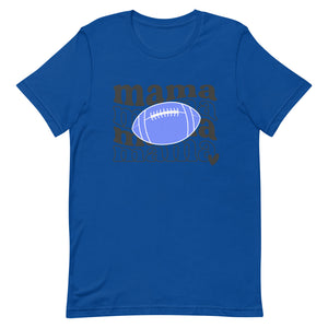 Football Mama Blue Football Bella Canvas Unisex t-shirt