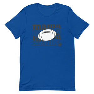 Football Mama White Football  Bella Canvas Unisex t-shirt