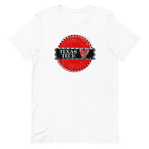 Texas Tech Heart Circle Tee Bella Canvas Short-sleeve unisex t-shirt