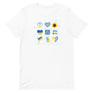 Stand with Ukraine Bella Canvas Multi Image Design Short-sleeve unisex t-shirt