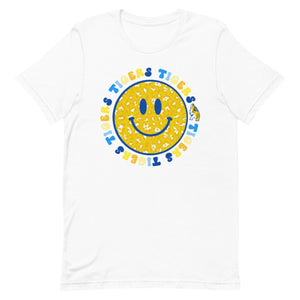 Tigers School Spirit Smiley Face Bellas Canvas Short-sleeve unisex t-shirt