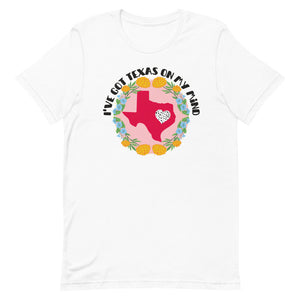 I've got Texas on my Mind Floral Bella Canva Short-sleeve unisex t-shirt