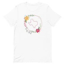 Load image into Gallery viewer, Texas Girl Floral Wreath Bella Canvas Short-sleeve unisex t-shirt
