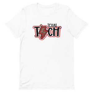 Texas Tech Lightning Bolt Bella Canvas Unisex t-shirt