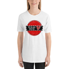 Load image into Gallery viewer, Texas Tech Heart Round Bella Canvas Unisex t-shirt
