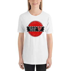 Texas Tech Heart Round Bella Canvas Unisex t-shirt