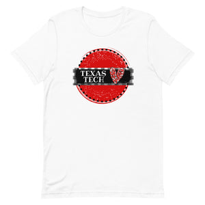 Texas Tech Heart Round Bella Canvas Unisex t-shirt