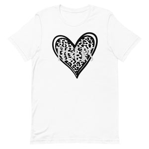 Tigers Leopard Heart Bella Canva Unisex t-shirt