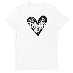 Tigers Leopard Black Heart Bella Canvas Unisex t-shirt