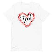 Load image into Gallery viewer, Texas Tech Leopard Heart Bella Canvas Unisex t-shirt
