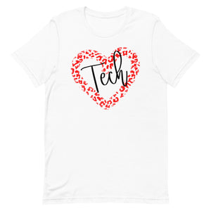 Texas Tech Leopard Heart Bella Canvas Unisex t-shirt