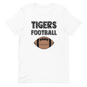 Tigers Football Dots Black Bella Canvas Unisex t-shirt