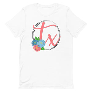 Round Floral TX Bella Canvas Unisex t-shirt