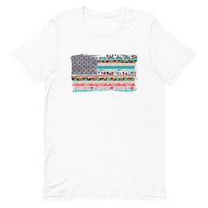 Vintage USA Flag Bella Canvas Unisex t-shirt