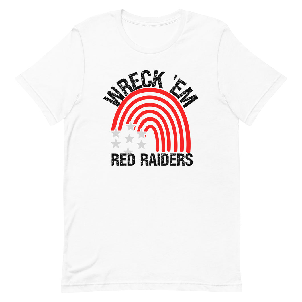 Wreck 'Em Rainbow Red Raiders Bella Unisex t-shirt