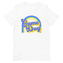 Load image into Gallery viewer, Retro Rainbow Game Day Bella Canvas Unisex t-shirt
