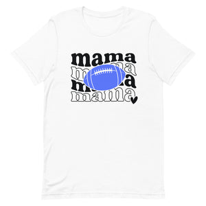 Football Mama Blue Football Bella Canvas Unisex t-shirt