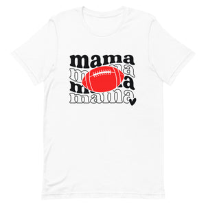 Football Mama Red Football Bella Canvas Unisex t-shirt