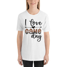 Load image into Gallery viewer, I love Game Day Football Bella Canvas Unisex t-shirt
