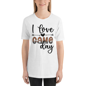 I love Game Day Football Bella Canvas Unisex t-shirt