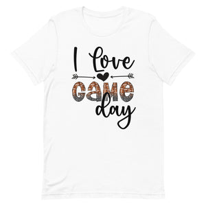 I love Game Day Football Bella Canvas Unisex t-shirt