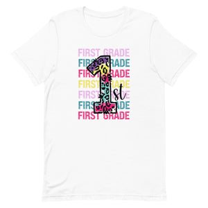 First Grade Colorful Bella Canvas Unisex t-shirt