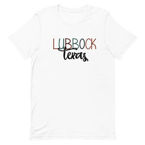 Lubbock Texas Scribble Bella Canvas Unisex t-shirt