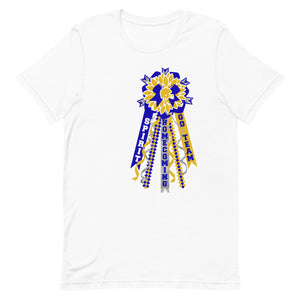 Blue and Yellow Homecoming Mum Bella Canvas Unisex t-shirt