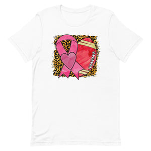 Breast Cancer Football Unisex t-shirt