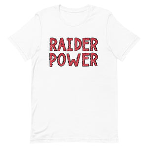 Raider Power Faux Glitter Letters Unisex t-shirt