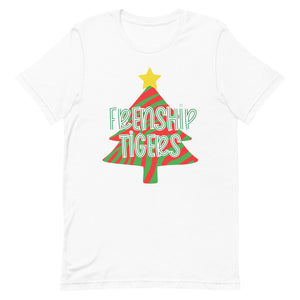 Red and Green Frenship Tigers Tree Unisex t-shirt