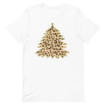 Load image into Gallery viewer, Faux Glitter Leopard Christmas Tree Unisex t-shirt
