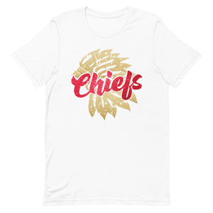 Chiefs Gold Head Dress Bella Canvas Unisex t-shirt