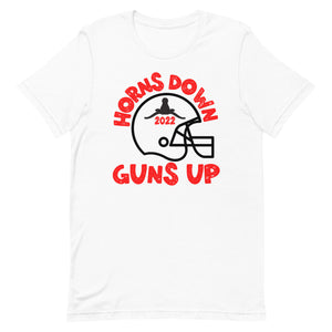 Horns Down guns Up Bella Canvas Unisex t-shirt