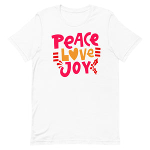 Peace Love Joy Bella Canvas Unisex t-shirt