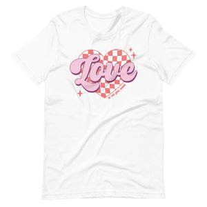 Retro Heart Love is all you need Bella Canvas Unisex t-shirt