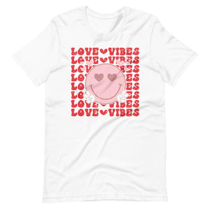 Love Vibes Smiley Bella Canvas Unisex t-shirt