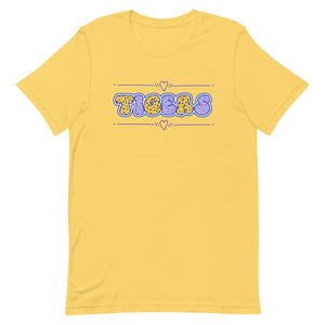 Yellow and Blue School Spirit Tigers Tee Bella Canvas Short-sleeve unisex t-shirt