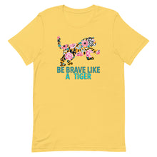 Load image into Gallery viewer, Be Brave like a Tiger Floral Bella Canvas Unisex t-shirt
