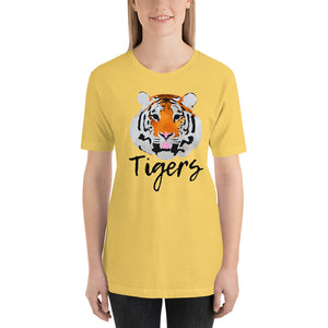 Watercolor Tiger Head Bella Canvas Mascot Spirit Unisex t-shirt